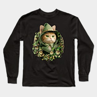 St Patricks day cat Long Sleeve T-Shirt